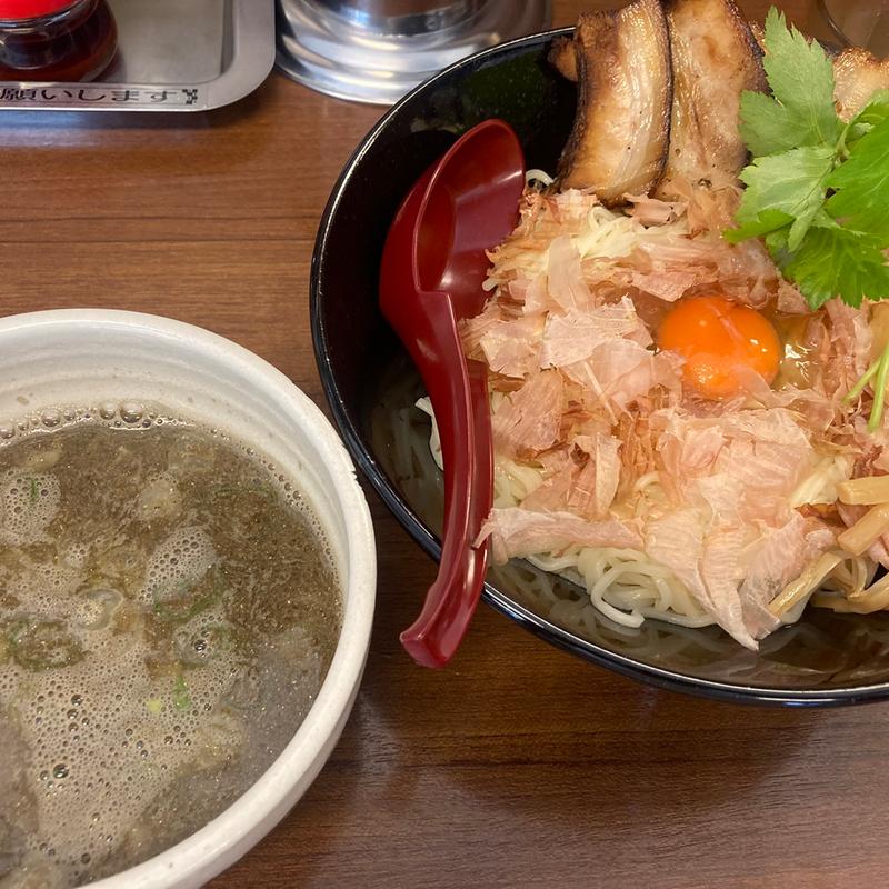 卵かけ煮干しつけ麺(らーめん餃子専門　こむさし)