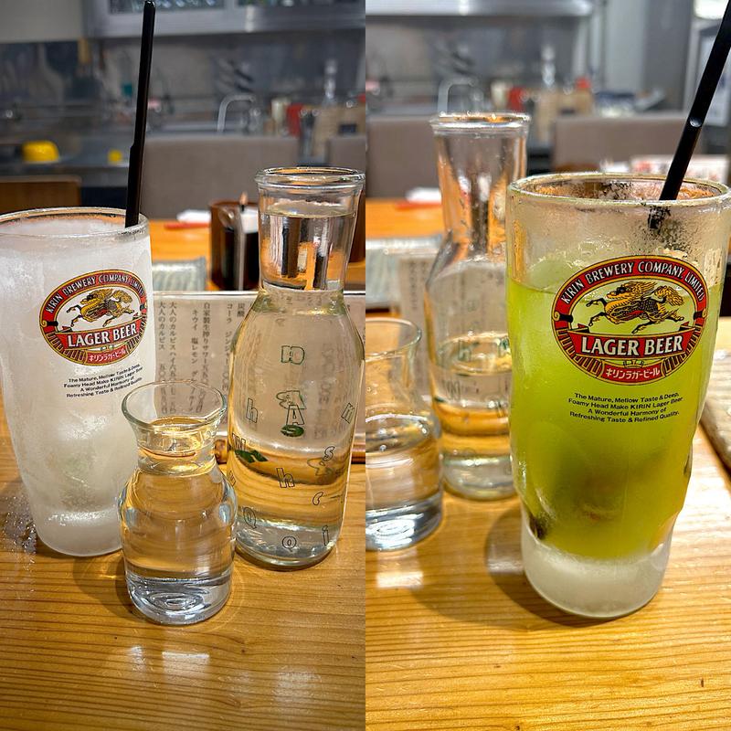 金宮グラス コウバシ茶割り(やきとりいかうし)