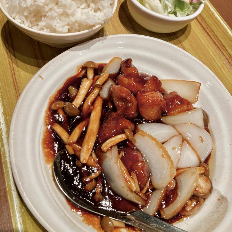 黒酢の酢豚セット(京の中華ハマムラ イオンモールKYOTO店)