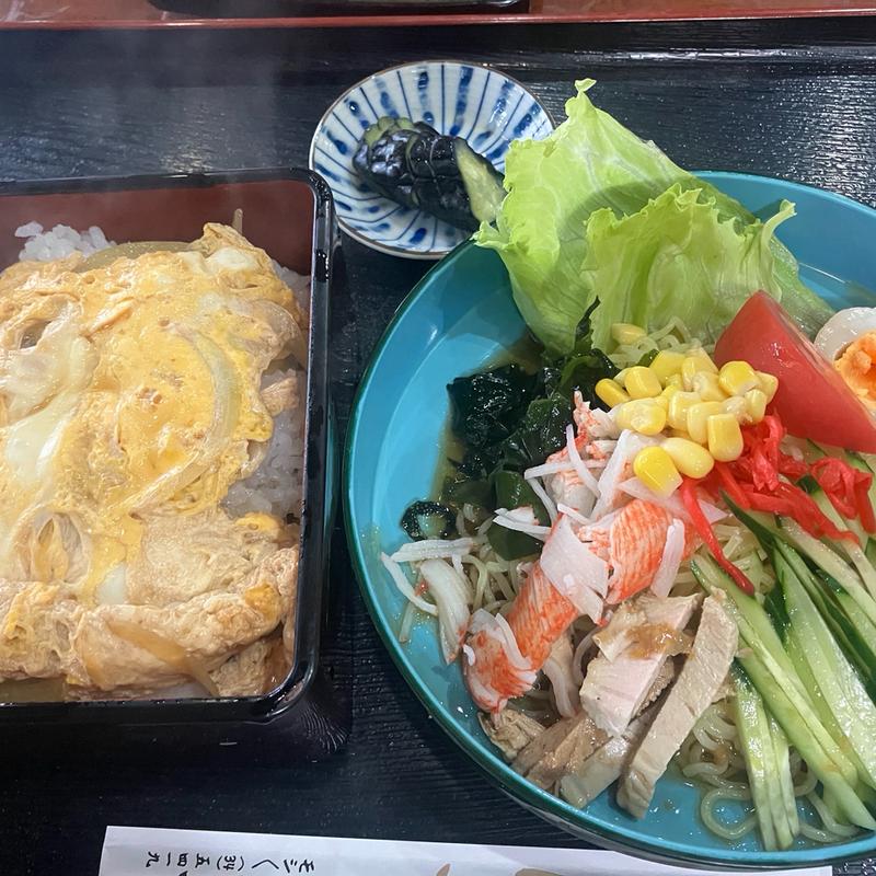 冷やし中華　玉子重(とん幸)