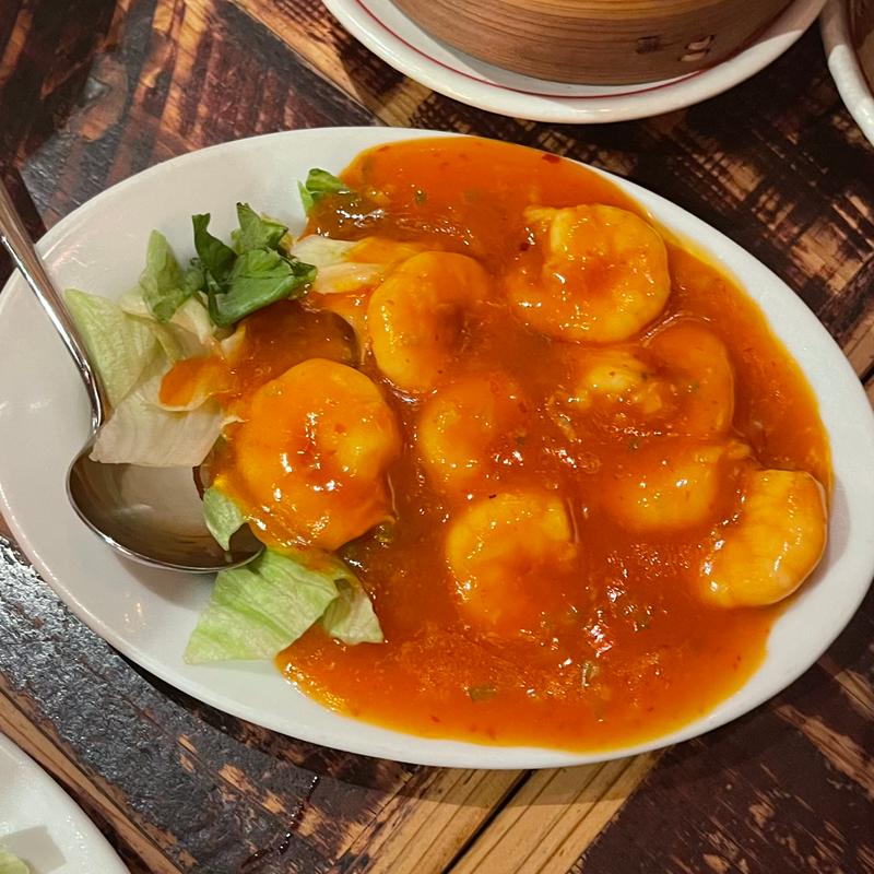 乾焼蝦仁 ぷりぷり海老のチリソース炒め(青龍門 イクスピアリ店｜中華台湾家庭料理)