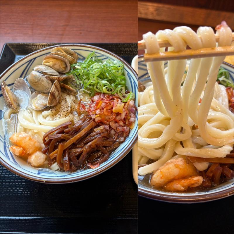 海鮮旨塩・並(丸亀製麺横浜旭)