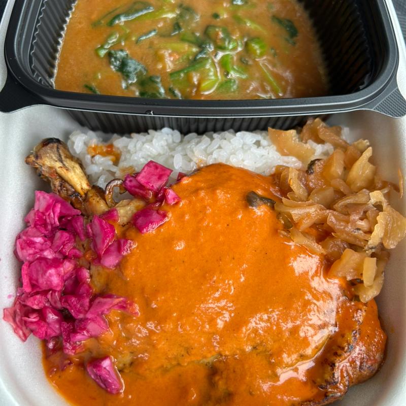 ほうれん草バターチキンソースカレー(並盛)(すき家 奈良富雄店 )