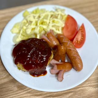 ニラ豆腐ハンバーグ