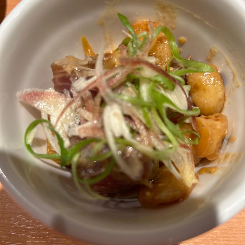 カツオとニンニクのぬた和え(ヱビスバー 札幌アピア店 (YEBISU BAR Sapporo Apia))