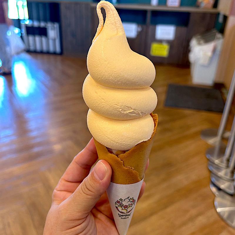 アサヒメロンソフト(コーン)(D51 STATION CAFE（道の駅 あびらD51ステーション）)