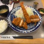 海老、ヒレ、ロース定食