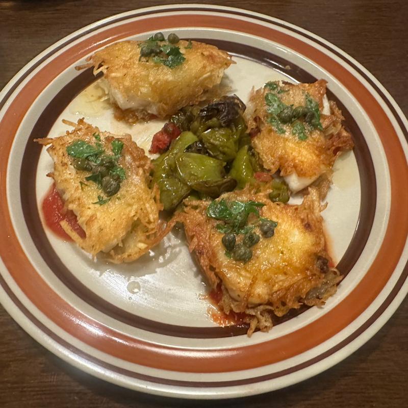 天然平目のじゃがいも包み焼き ケッパーバター(トラットリア ダ ゴイーノ （TRATTORIA Da GOINO）)