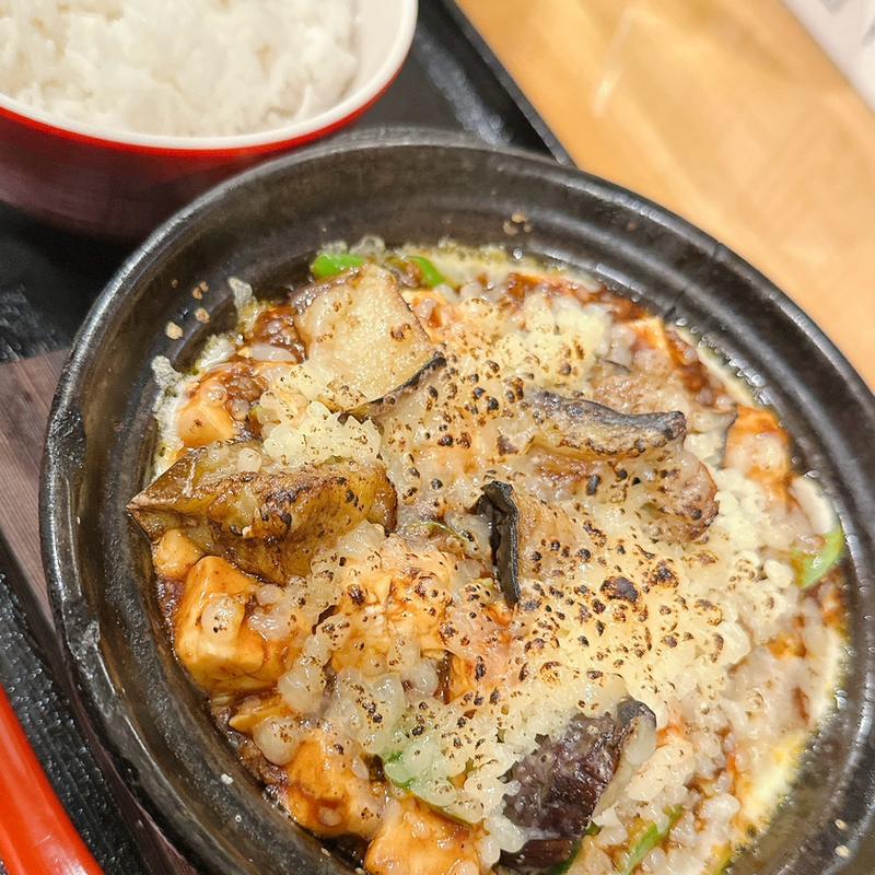 四川麻婆豆腐ライスセット　チーズトッピング(花梨麻婆飯店 南京町店)