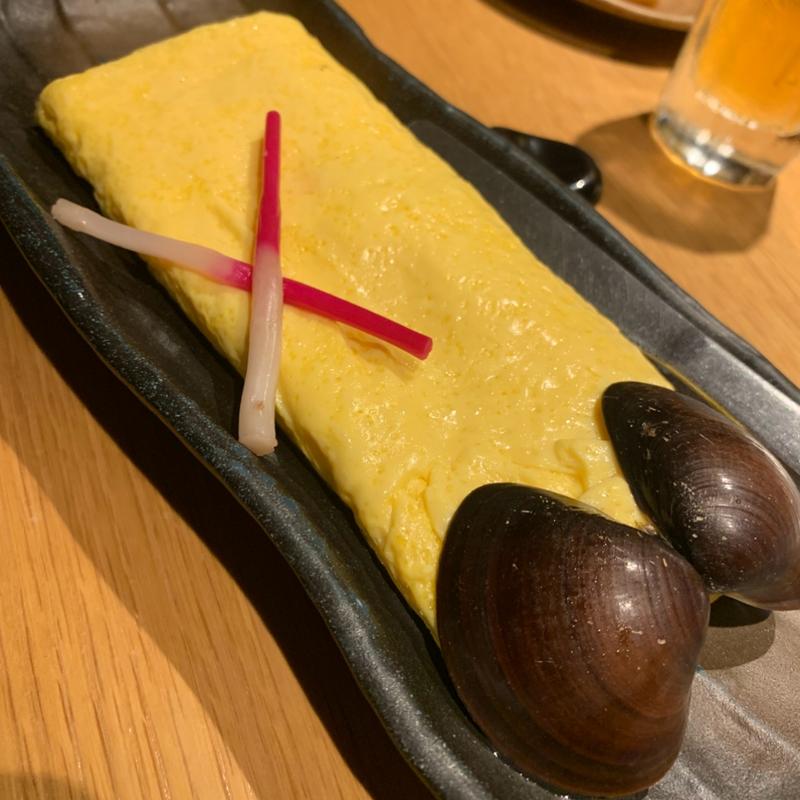 蛤のだし巻き卵(三喰撰酒 三重人 名駅店)