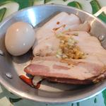トッピング①チャーシュー増し②味玉