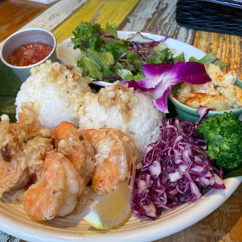 ガーリックシュリンププレート(コナズ珈琲足立)