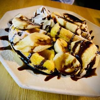 チョコバナナワッフル
