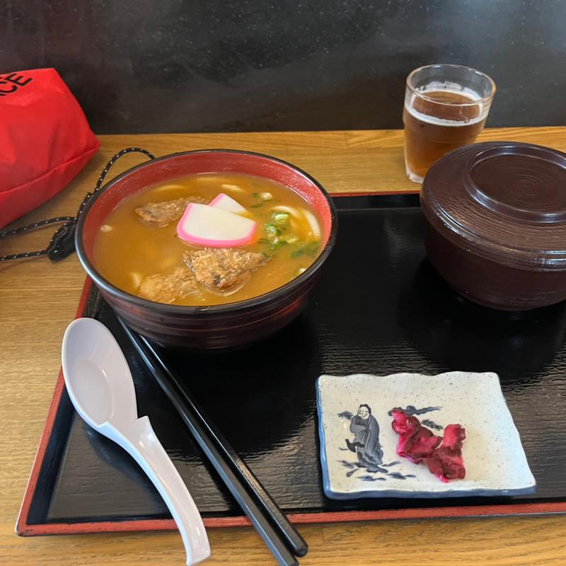 クジラかつカレーうどん(フードコート（道の駅 たいじ）)