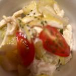 鶏皮と野菜のマリネ