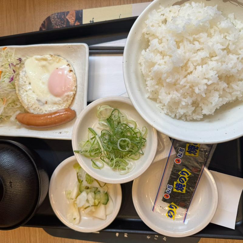 ハムエッグ定食(松屋 両国店 )