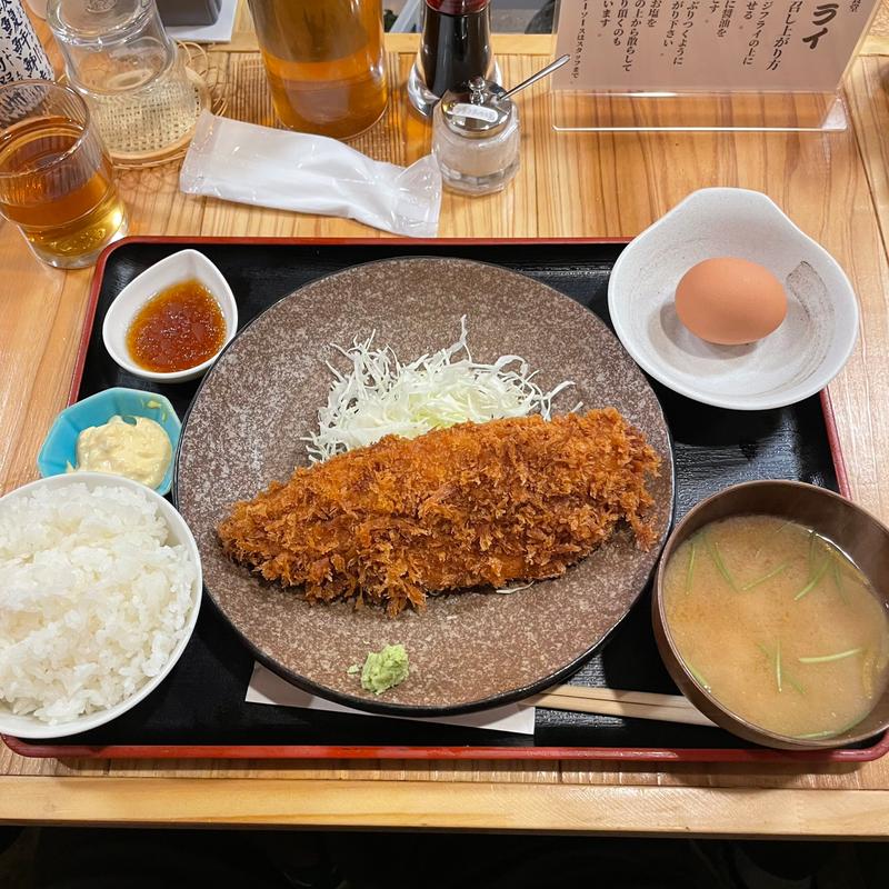 アジフライ定食(天神橋おさかな食堂)