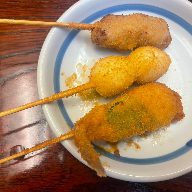 串カツ　牛、うずら、きす(串八 西院店 )