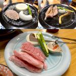 豚肉・エリンギ、山芋、玉ねぎのカーボン焼き