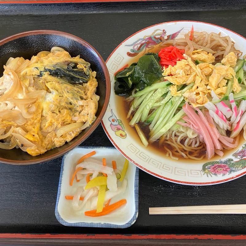 冷やし中華玉子丼(喜楽亭食堂 )