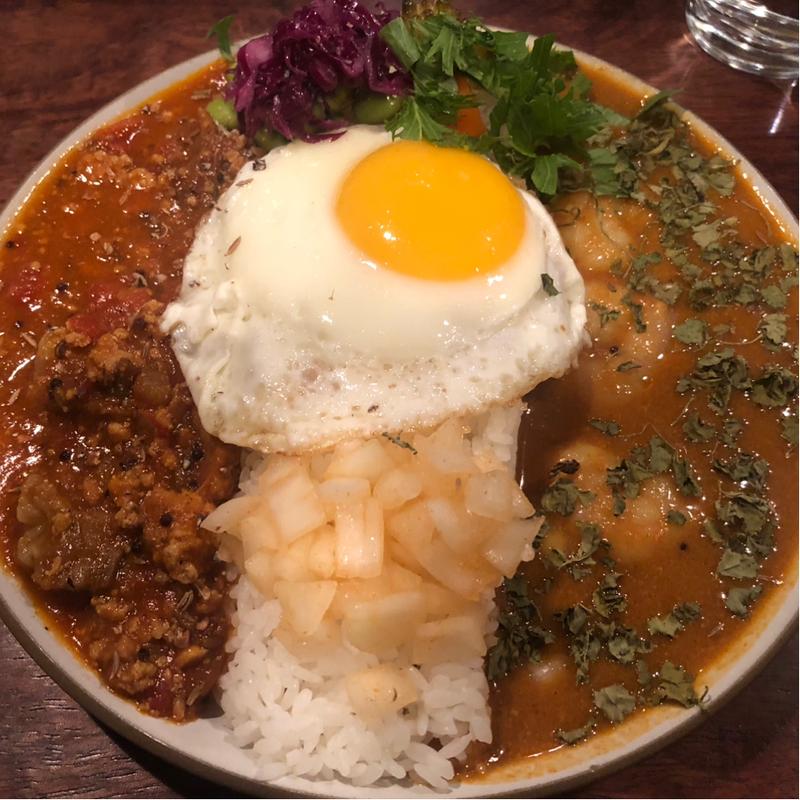 2種あいがけ(スパイスカレー屋 ラ・カリー)