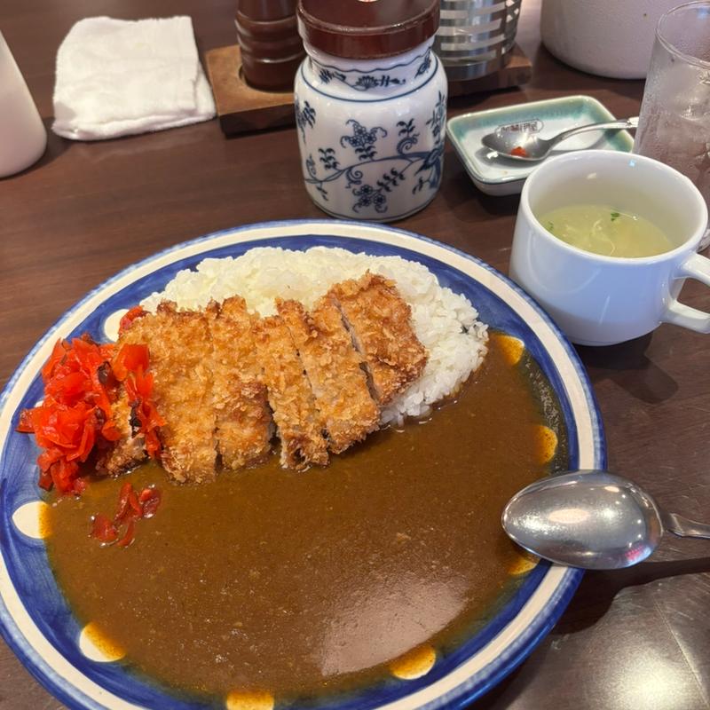 ロースカツカレー(スープ付)(熟爛 欧風カレー 伽麗伊屋)