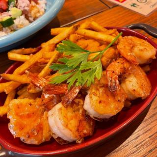 ガーリックシュリンプ&フレンチフライ