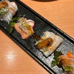 真鯛とトラウトサーモンの炙り焼き(YEBISU BAR)