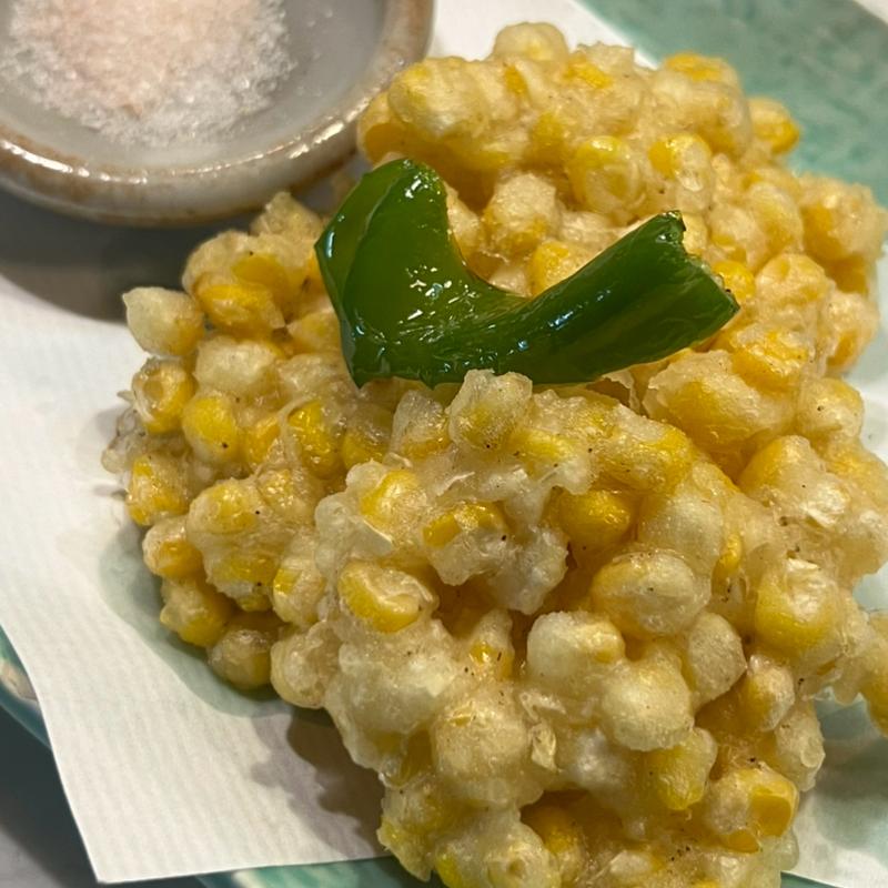 とうもろこし天ぷら(我逢人かっぱ  （【旧店名】祇園かっぱ）)