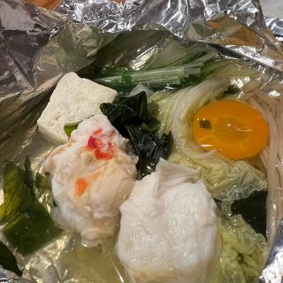 タラバ蟹のホイル鉄板蒸し