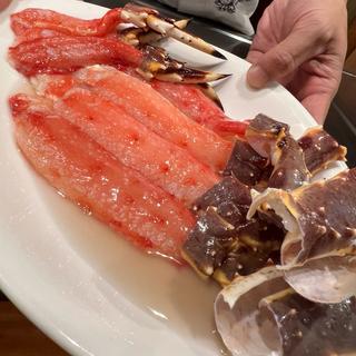 蟹遊亭　季節の鉄板焼きコース（蟹と近江牛）タラバ蟹(札幌かに家 京都店 )