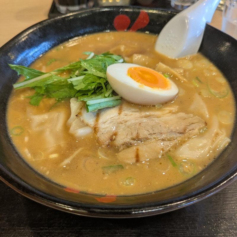 和風ごま味噌海老ワンタンメン(花鳥風月 鶴岡店)