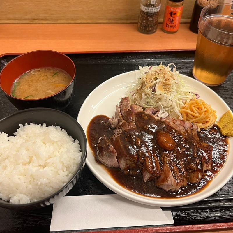 トンテキ定食 300g(どんぶり&ダイニング はなちゃん)