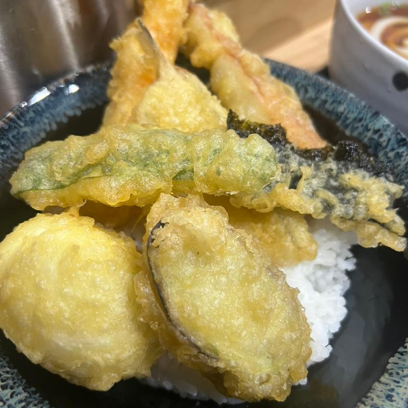 天丼ミニうどんセット (川久麦笑)