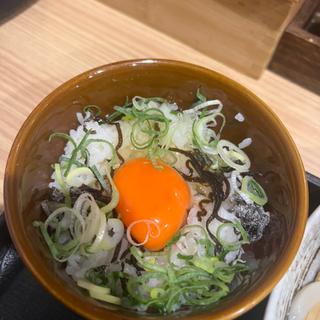 卵かけご飯(とり天ざるうどんセット)(川久麦笑)