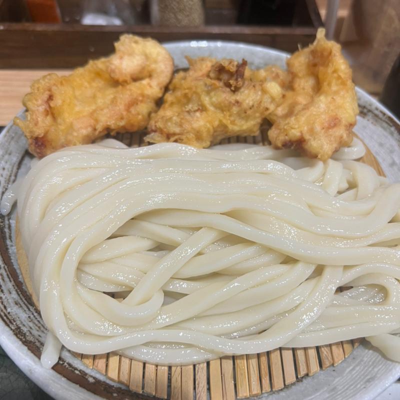 とり天とざるうどん(とり天ざるうどんセット)(川久麦笑)