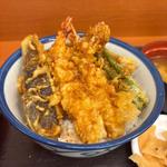 海老といかの上天丼