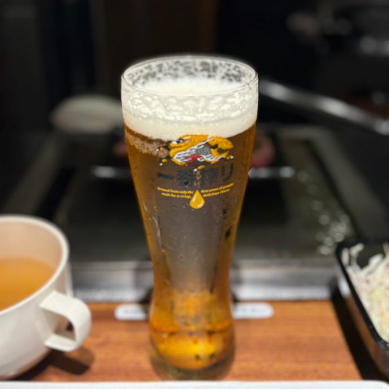 キリン一番搾り(極味や 東京駅店 ハンバーグ ステーキ)