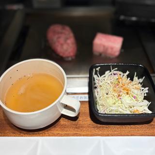 スープ・サラダ(極味や 東京駅店 ハンバーグ ステーキ)