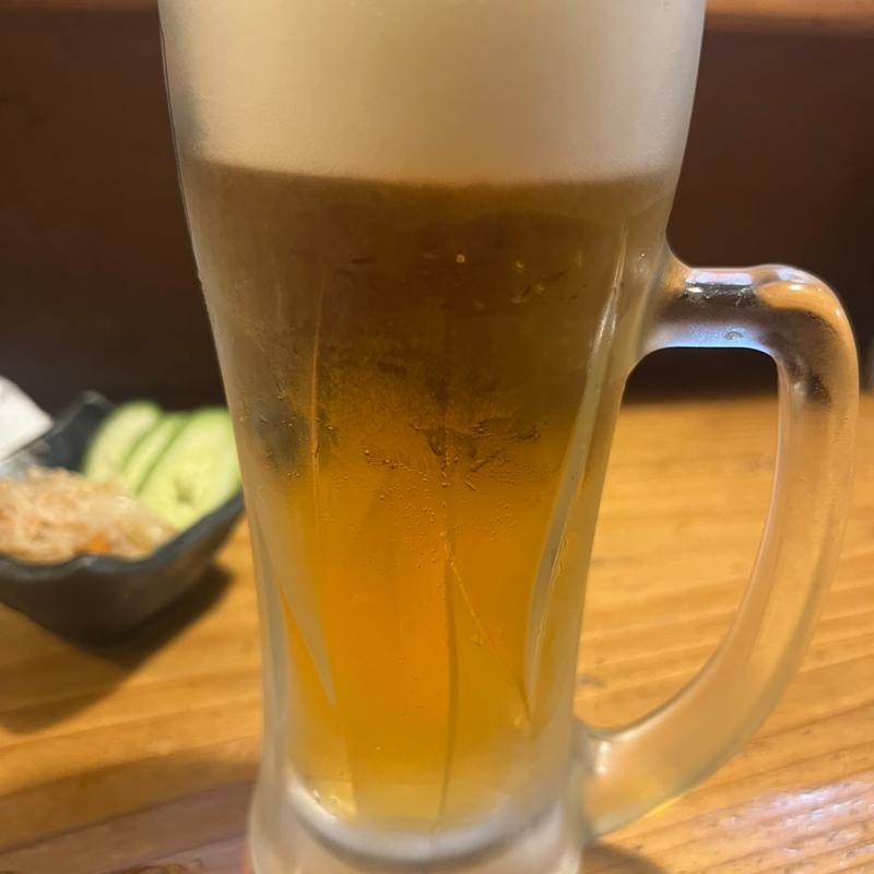 生ビール(炭火焼鳥 わがや)