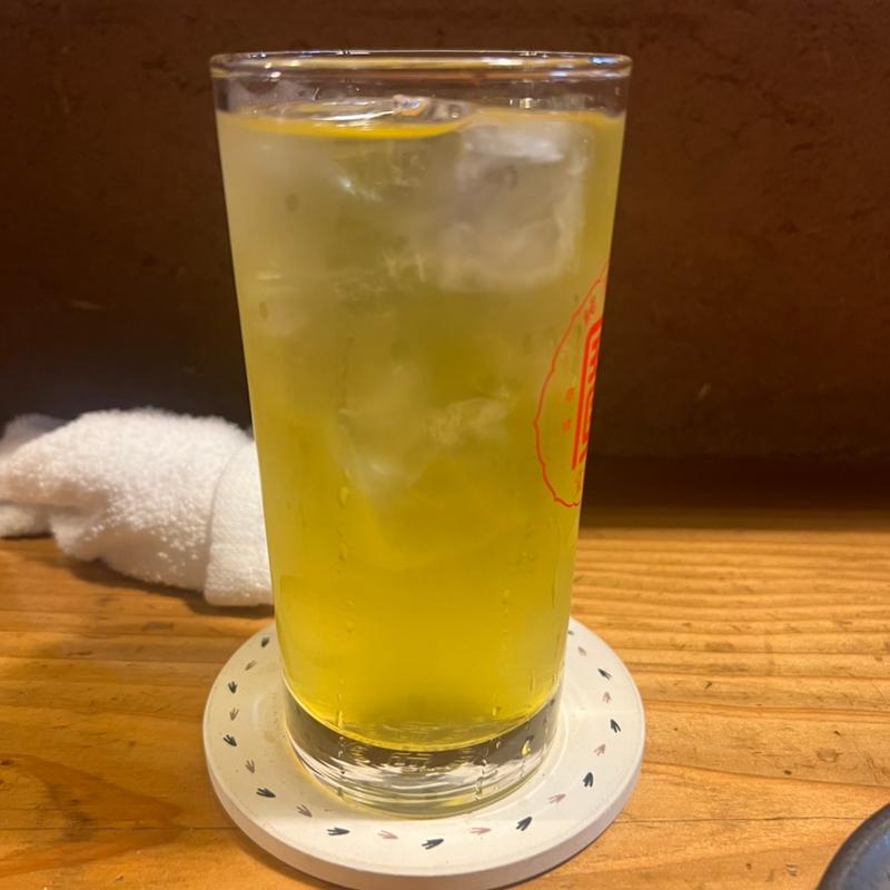緑茶ハイ(炭火焼鳥 わがや)