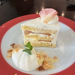 桃のショートケーキ