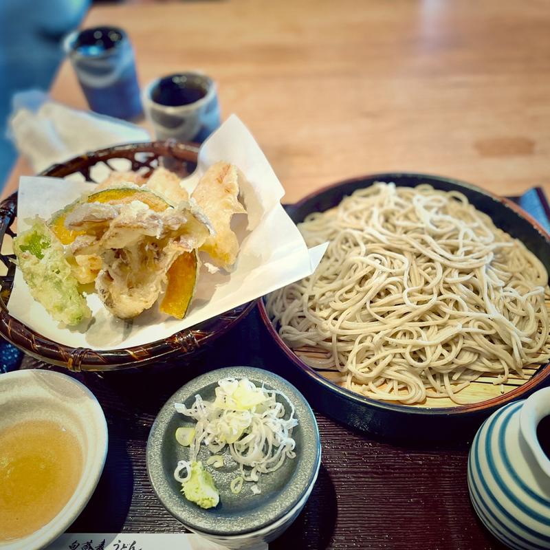 蕎麦とかしわ天セット大盛り(にはち )