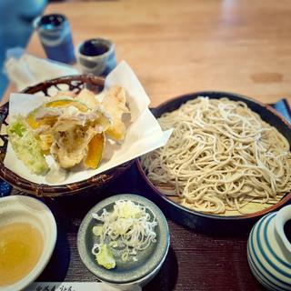 蕎麦とかしわ天セット大盛り
