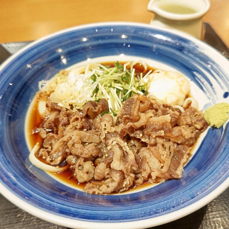 冷やし肉すきうどん(味の民芸 丸山台店)