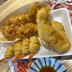 イカ天ぷら　エビフライ　海老唐揚げ
