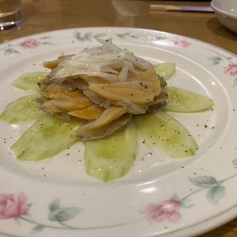 あわびの前菜(中華居酒屋 千の香)