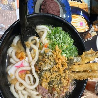肉うどん ごぼ天3本 大盛り(資さんうどん 両国店)