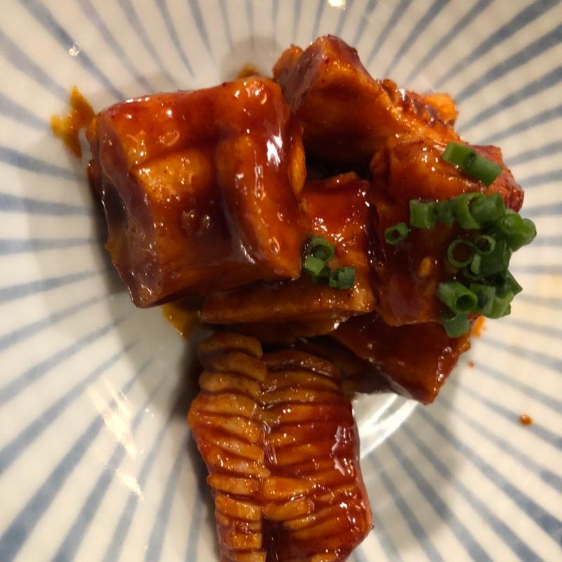 ミノ刺し(炭火焼肉ホルモンうしごろ中目黒店)