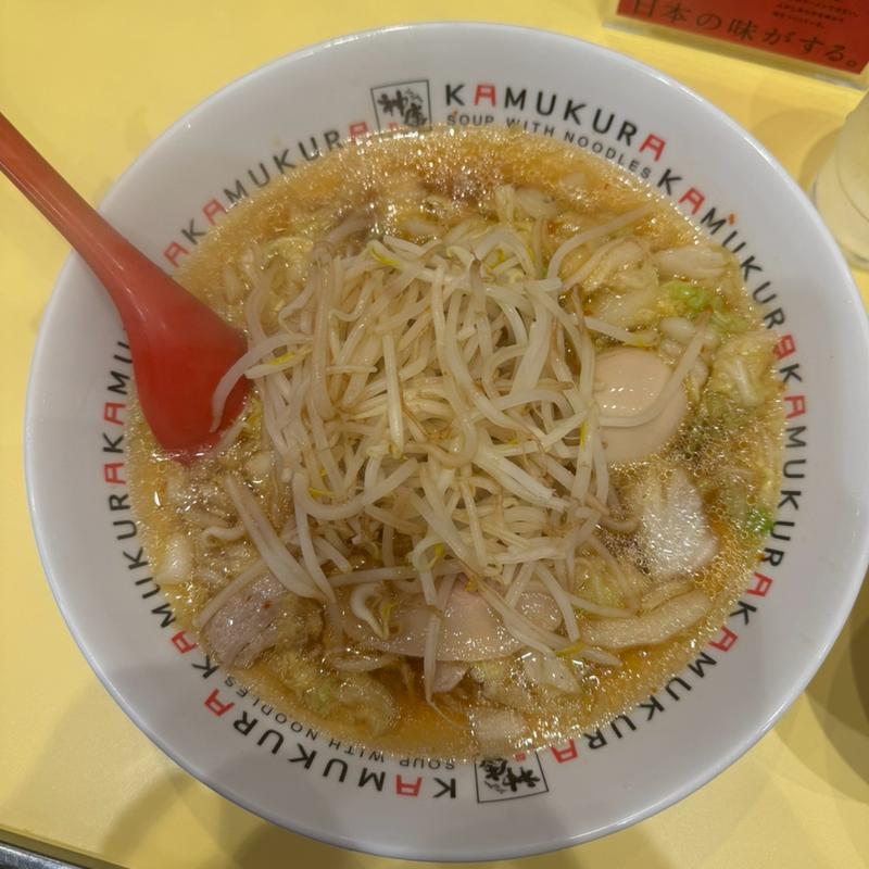 煮玉子もやしラーメン(どうとんぼり神座 渋谷店)